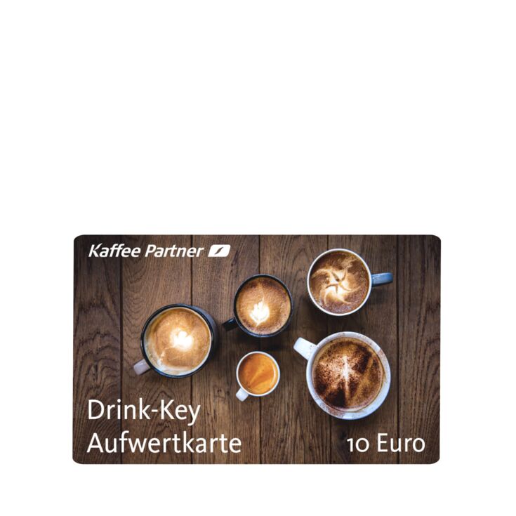 Karte zum Aufwerten für bargeldloses Bezahlen am Kaffeevollautomaten